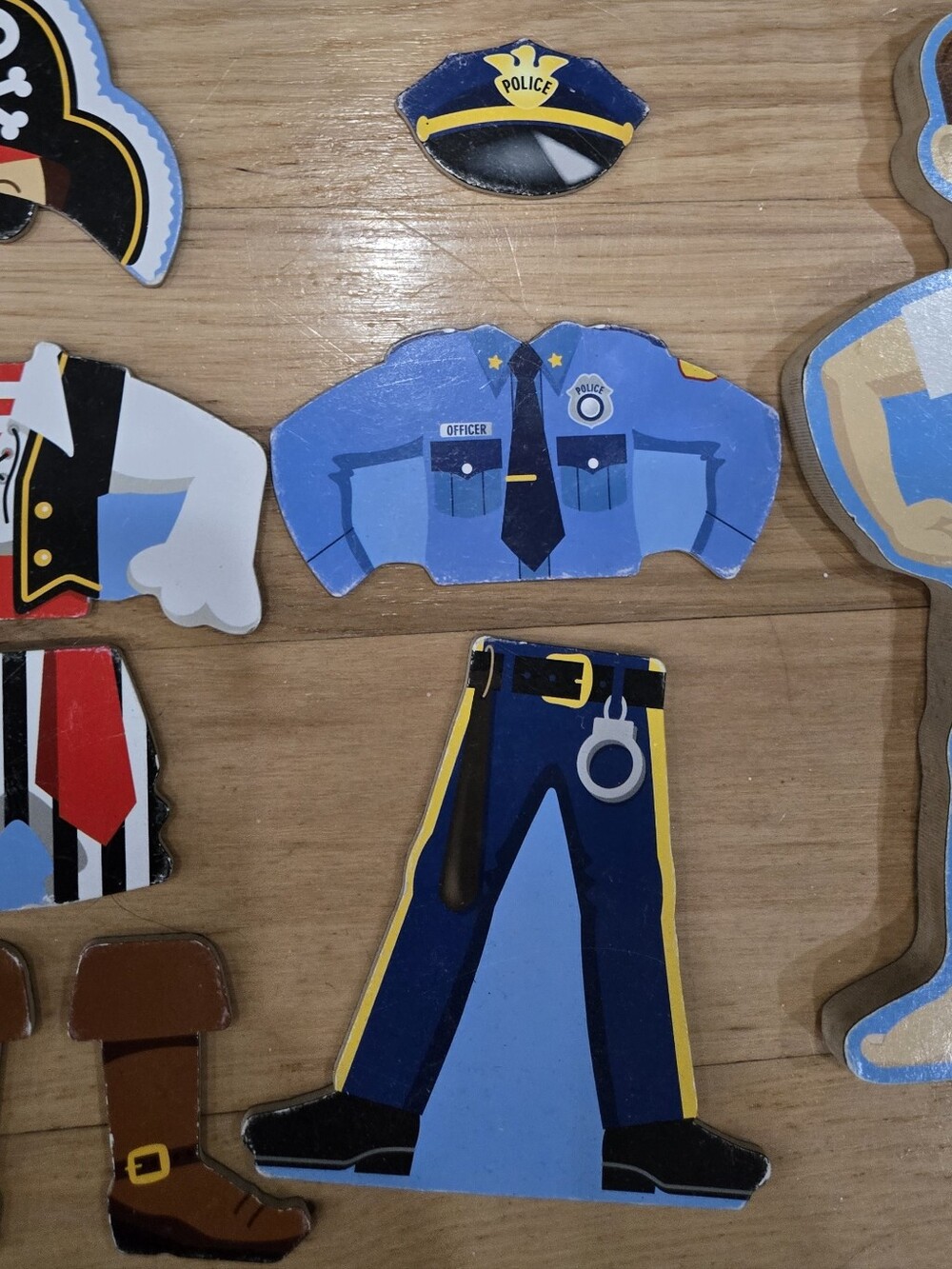 Melissa & Doug Blue Police Dress-Up Magnetic Toy Set for Kids - Picture 9 of 13